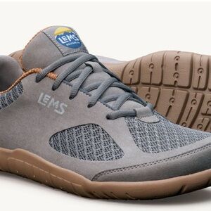 LEMS Primal 3 Barefoot Shoes Men’s 8/Women’s 9.5 Cork Insoles Gray Slate Suede